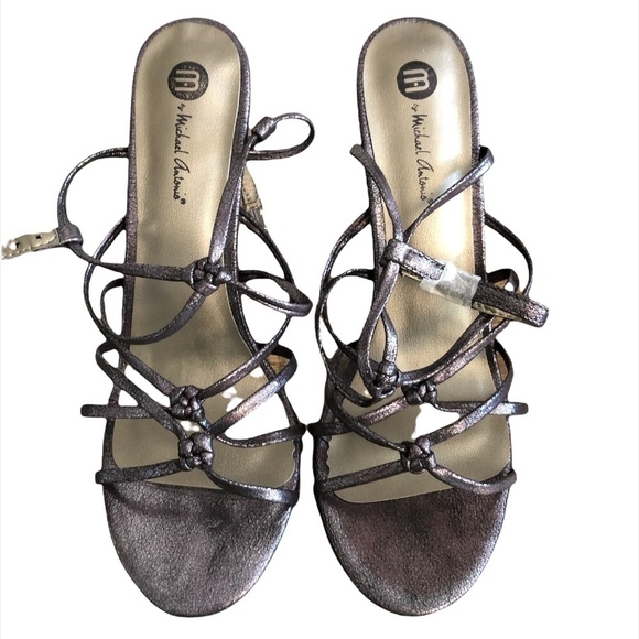 NEW MICHAEL ANTONIO Ginee Stiletto Women's Size US9 Brown Metallic Shoe Sandals - Picture 5 of 10